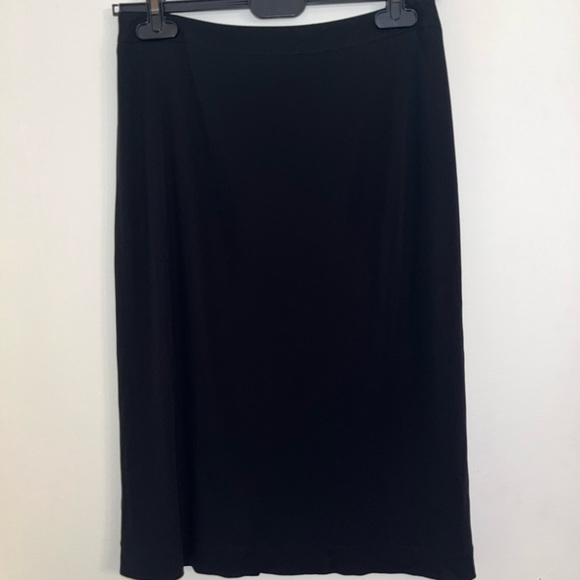 Lida Baday Vintage Skirt Black Rayon Blend Knee Length Size M - Picture 2 of 5